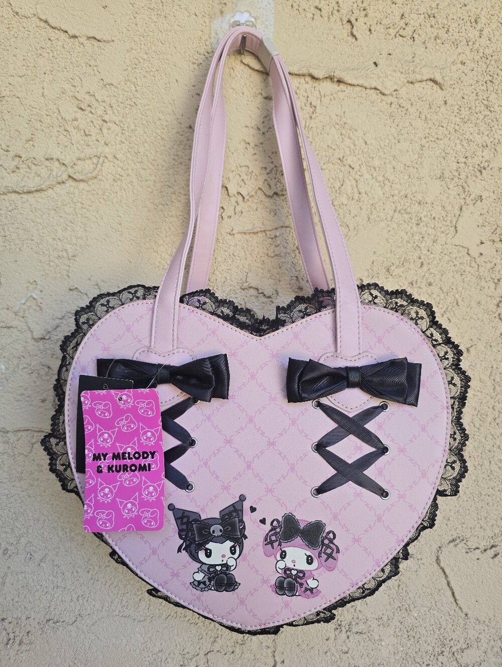 New Her Universe My Melody X Kuromi Lolita Figural Heart Bag